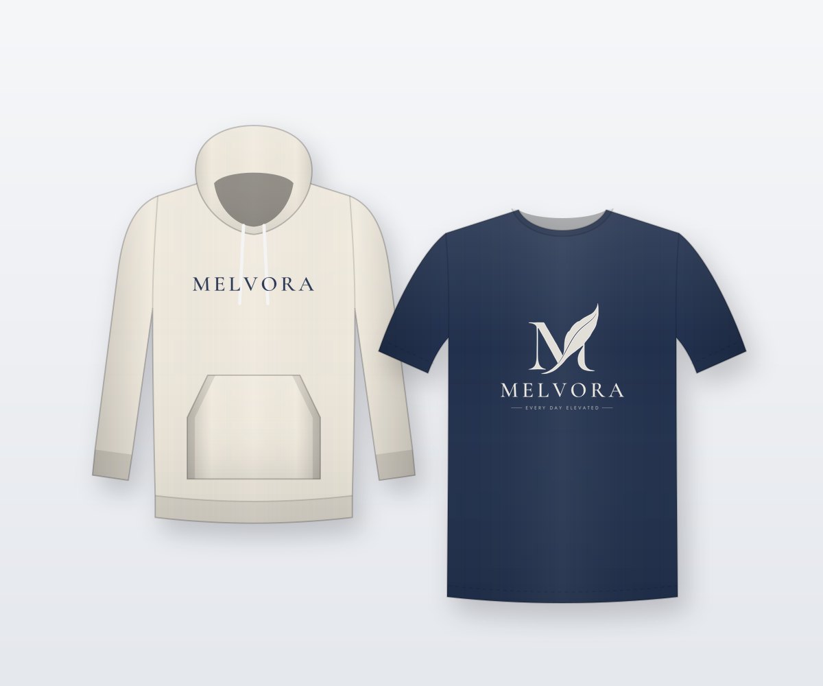 Custom printed hoodie and t-shirt
